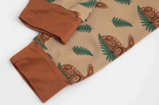 Bamboo Fiber Kids Pants with Deer Prints